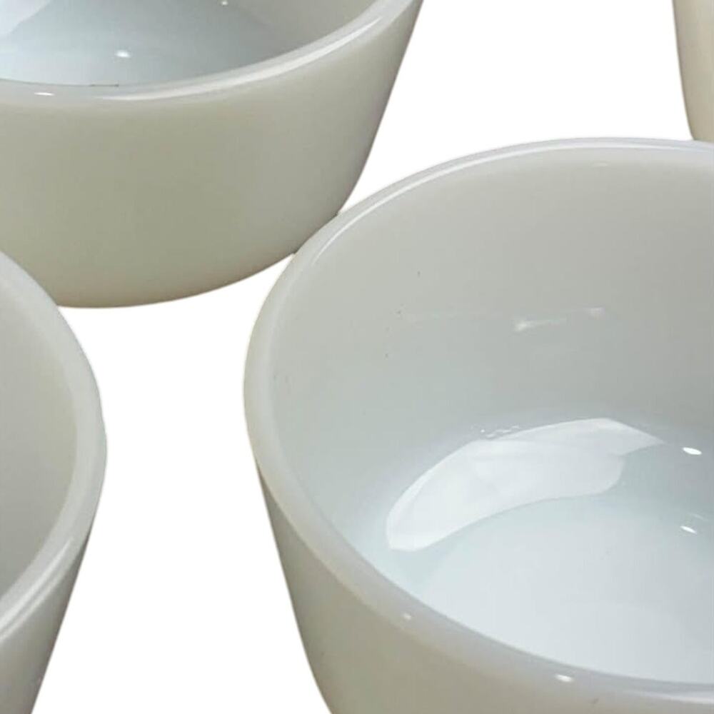 1950’s Fire King Milk Glass Custard Bowl Set - Picture 2 of 6